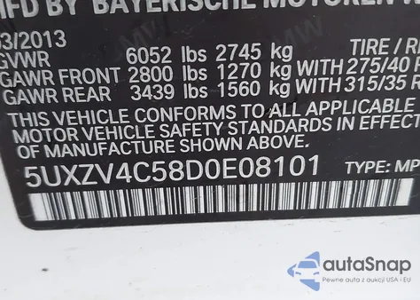 2013 BMW X5 xDrive35I/xDrive35I Premium/xDrive35I Sport Activity из США, поврежденный, VIN 5UXZV4C58D0E08101